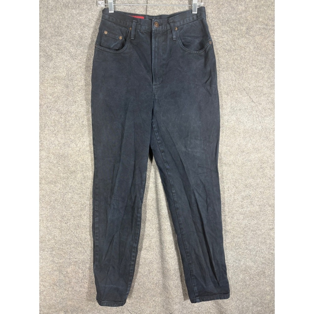 Vintage Banana Republic Jeans Womens 10 Black Denim High Rise Tapered Made USA